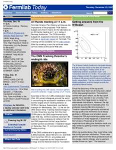 Quarks / Bosons / United States Department of Energy National Laboratories / Top quark / Fermilab / Large Hadron Collider / Higgs boson / D0 experiment / Tevatron / Physics / Particle physics / Standard Model