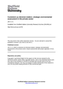 Sustainability / Technology assessment / Environmental law / Strategic environmental assessment / Town and country planning in the United Kingdom / Environmental impact assessment / Infrastructure / Electric power transmission / Electrical grid / Impact assessment / Environment / Prediction