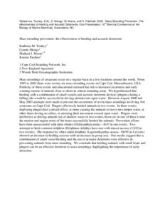 Microsoft Word - Mass Stranding Prevention Abstract 2003-Final.doc