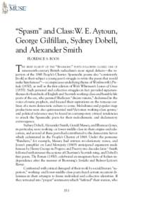 British poetry / Spasmodic poets / Place of death missing / William Edmondstoune Aytoun / George Gilfillan / Sydney Thompson Dobell / Alexander Smith / Gilfillan / Firmilian / British literature / Literature / Poetry