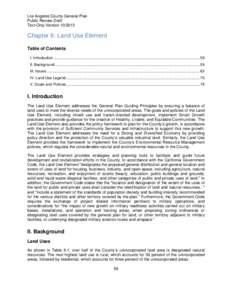 Los Angeles County General Plan Public Review Draft Text-Only Version[removed]Chapter 6: Land Use Element Table of Contents