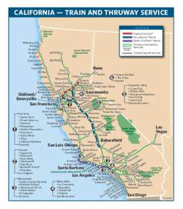 CALIFORNIA — TRAIN AND THRUWAY SERVICE L EGEND Redwood