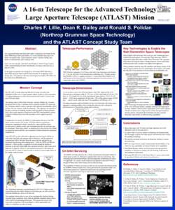 A 16-m Telescope for the Advanced Technology Large Aperture Telescope (ATLAST) Mission National Aeronautics and Space Administration Jet Propulsion Laboratory