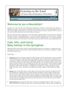 Learning on the Land  A Conservation Education e-Newsletter March 2007 www.sjma.org