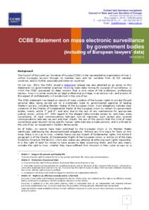 Conseil des barreaux européens Council of Bars and Law Societies of Europe Association internationale sans but lucratif Rue Joseph II, 40 /8 – 1000 Bruxelles T. : +[removed] – F. : +[removed]