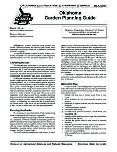 Oklahoma Cooperative Extension Service  HLA-6004 Oklahoma Garden Planning Guide