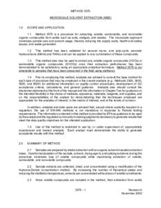 METHOD 3570 MICROSCALE SOLVENT EXTRACTION (MSE) 1.0 SCOPE AND APPLICATION