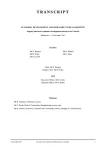 Economic Development and Infrastructure Committee