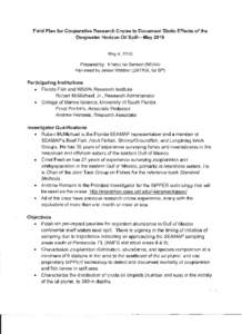 I  Field Plan for Cooperative Research Cruise to Document Biotic Effects of the Deepwater Horizon Oil Spill-May[removed]May 4,2010