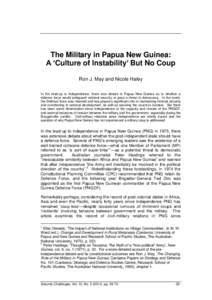 Private military contractors / Sandline affair / Jerry Singirok / Melanesia / Papua New Guinea Defence Force / Royal Pacific Islands Regiment / Belden Namah / Francis Ona / Chris Haiveta / Papua New Guinea / Military of Papua New Guinea / Oceania