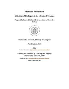 National Committee for an Effective Congress / Rosenblatt / Joseph McCarthy / Eugene McCarthy / United States / Elections in the United States / Politics of the United States / NCEC