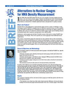 Alternatives to Nuclear Gauges for HMA Density Measurement, Summary of 