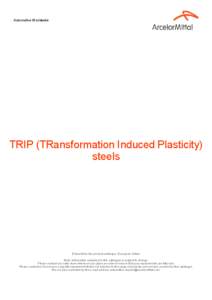 Automotive Worldwide  TRIP (TRansformation Induced Plasticity)