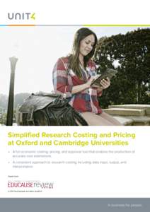 Simplified Research Costing and Pricing at Oxford and Cambridge Universities