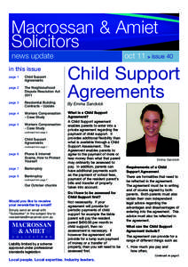Macrossan & Amiet Solicitors news update in this issue page 1