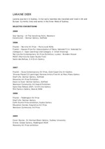 Microsoft Word - LARAINE DEER  full CV.doc