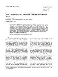 Zoological Studies 44(1): [removed]Some Fulgoroids (Insecta: Hemiptera) Collected on Turtle Island,
