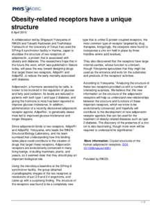 Obesity-related receptors have a unique structure