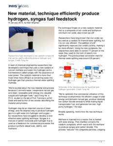 Fuel gas / Hydrogen production / Chemical engineering / Fuels / Environmental chemistry / Syngas / Water splitting / Hydrogen / Methanol / Chemistry / Energy / Technology