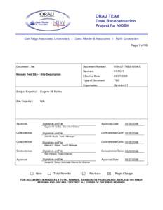 ORAU TEAM Dose Reconstruction Project for NIOSH Oak Ridge Associated Universities I Dade Moeller & Associates I MJW Corporation Page 1 of 99