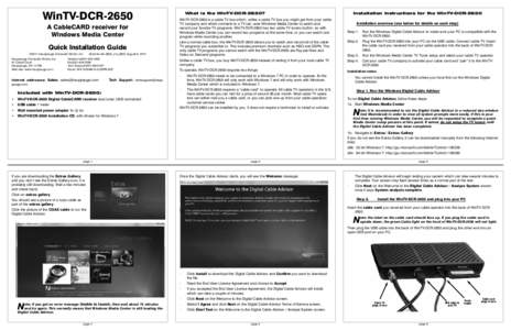 Microsoft Windows / Electronics / Digital television / Hauppauge Computer Works / Islip (town) /  New York / Smithtown /  New York / TV tuner card / CableCARD / Set-top box / Television / Electronic engineering / Television technology