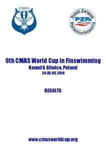 9th CMAS World Cup in Finswimming Round 6 Gliwice, Poland[removed]RESULTS