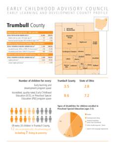 E A R LY C H I L D H O O D A D V I S O R Y C O U N C I L E A R LY L E A R N I N G A N D D E V E L O P M E N T C O U N T Y P R O F I L E Trumbull County  1