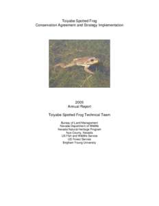 monitoring actions and to assess progress in implementation of the Amargosa Toad Conservation Agreement