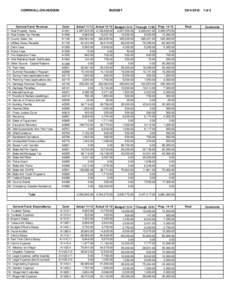 CORNWALL-ON-HUDSON  General Fund: Revenue 1. Real Property Taxes 2. Real Estate Tax Penalty 3. County Sales Tax