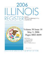 Volume 30 Issue 18 May 5, 2006 Pages[removed] TABLE OF CONTENTS May 05, 2006 Volume 30, Issue 18