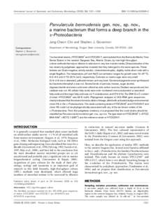 International Journal of Systematic and Evolutionary Microbiology (2003), 53, 1031–1036  DOI[removed]ijs[removed]