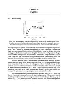 Chapter 11 Stability 11.1 Metastability