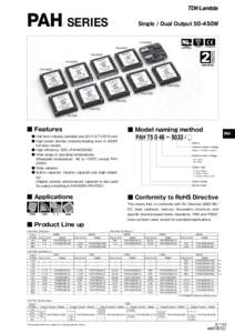 PAH SERIES  Single / Dual Output 50-450W PAH200H PAH450S