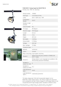 www.slv.de  YOKI ES111 lamp head for EASYTEC II chrome, max. 75W, incl. decoring Article number