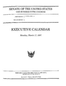 SENATE OF THE UNITED STATES ONE HUNDRED FIFTH CONGRESS FIRST SESSION { CONVENEDJANUARY7,1997