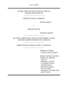 No[removed]IN THE UNITED STATES COURT OF APPEALS FOR THE FIFTH CIRCUIT ___________________________ UNITED STATES OF AMERICA,