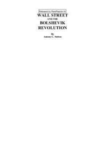 Microsoft Word - Wall Street and Bolshevik Revolution.doc