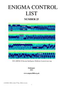 ENIGMA CONTROL LIST NUMBER 25