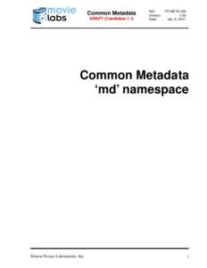 Microsoft Word - Common Metadata v1.09 changes.docx