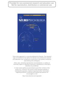 This article appeared in a journal published by Elsevier. The attached copy is furnished to the author for internal non-commercial research and education use, including for instruction at the authors institution and shar