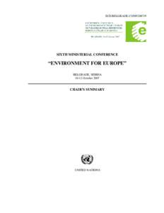 Sustainability / United Nations Economic Commission for Europe / Impact assessment / Technology assessment / Environmental protection / Environmental impact assessment / Education for Sustainable Development / United Nations Environment Programme / OECD Environmental Performance Reviews / Environment / Sustainable development / Earth