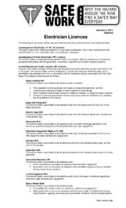 Microsoft Word - Bulletin010ElectricianLicences.doc