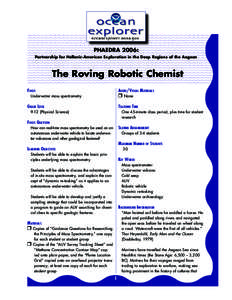 The Roving Robotic Chemist