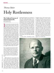 books  Thomas Baker Holy Restlessness The Collected Sermons of