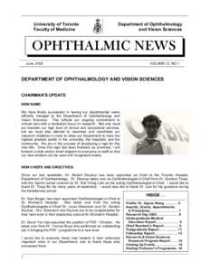 Robert Devenyi / Pediatric ophthalmology / Regional Institute of Ophthalmology and Government Ophthalmic Hospital /  Chennai / Wills Eye Institute / Medicine / Ophthalmology / Neuro-ophthalmology