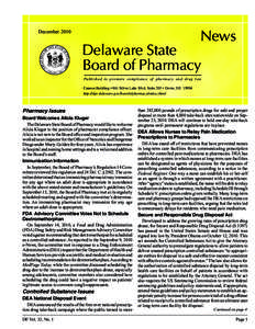 News  December 2010 Delaware State Board of Pharmacy