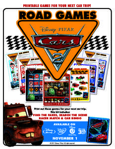 Printable games for your next car trip!  Road games o