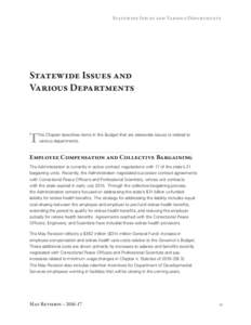 Statewide Issues and Various Departments  Statewide Issues and Various Departments  T