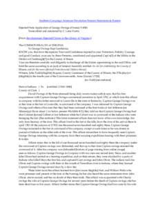 Southern Campaign American Revolution Pension Statements & Rosters Rejected State Application of George Owings (Owens) VAS81 Transcribed and annotated by C. Leon Harris [From Revolutionary Rejected Claims in the Library 