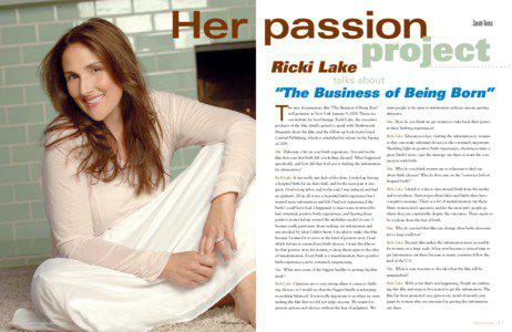 Medicine / Female reproductive system / Obstetrics / Pregnancy / Ricki Lake / The Business of Being Born / Home birth / Natural childbirth / Charm School with Ricki Lake / Childbirth / Reproduction / Midwifery